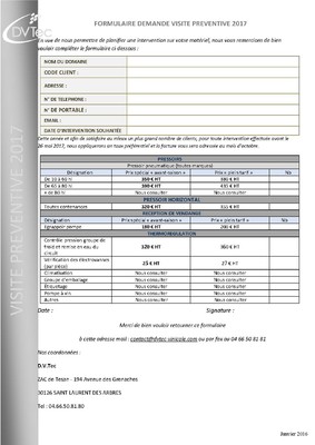 DEMANDE DE PREVENTIF 2017